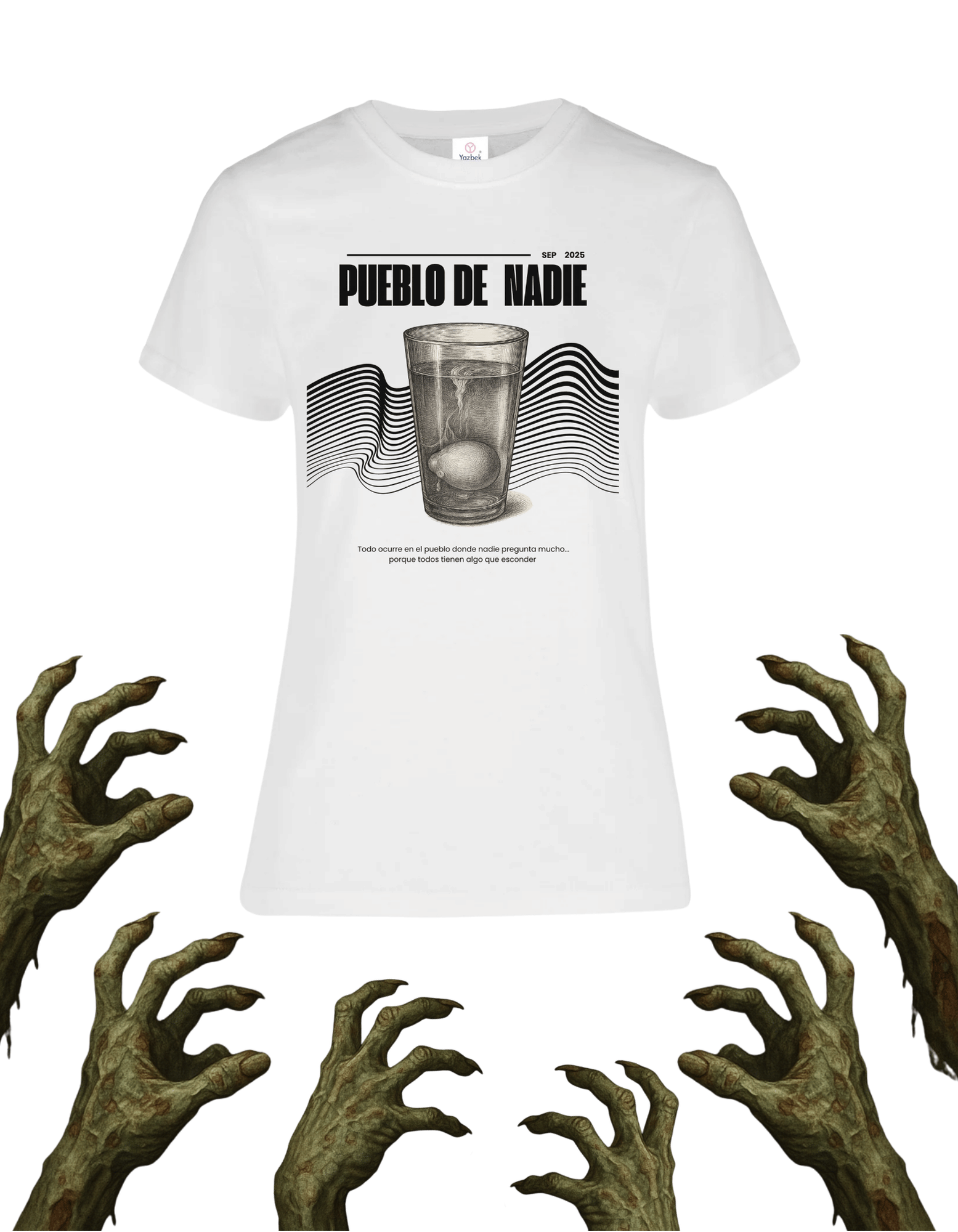 Playera promocional Pueblo de Nadie modelo 34